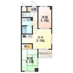 万代東マンションの物件間取画像